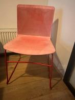 Partij 6 stoelen design metaal- rood, Vijf, Zes of meer stoelen, Ophalen of Verzenden, Metaal, Zo goed als nieuw