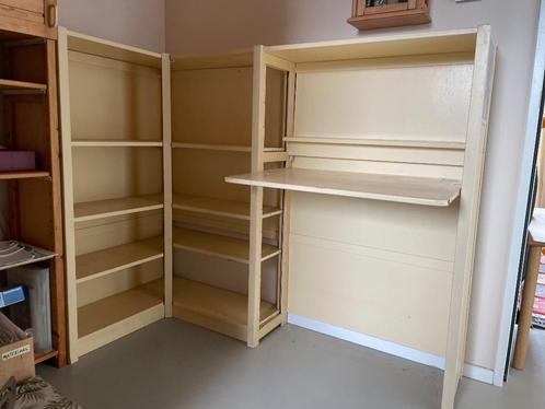 Lundia boekenkast met buroplank, Huis en Inrichting, Kasten | Boekenkasten, Gebruikt, 200 cm of meer, 100 tot 150 cm, 25 tot 50 cm