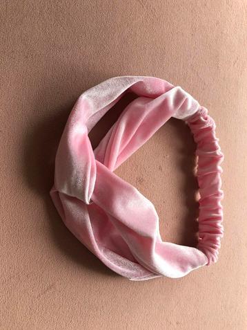 Roze fluweel velvet haarband