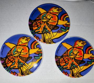 3 mooie Corneille onderzetters. beschikbaar voor biedingen