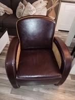 Fauteuil stoel, Huis en Inrichting, Fauteuils, Ophalen, Gebruikt, 75 tot 100 cm, Leer