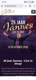 Jannes Ahoy 2 tickets, Tickets en Kaartjes, Twee personen, Oktober