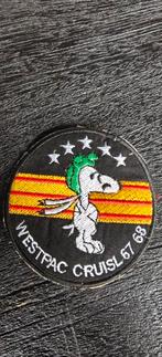 Westpac Cruise - SNOOPY PATCH - 1967 - 1968 - RVN FLAG - Vie, Verzamelen, Militaria | Algemeen, Ophalen of Verzenden, Landmacht
