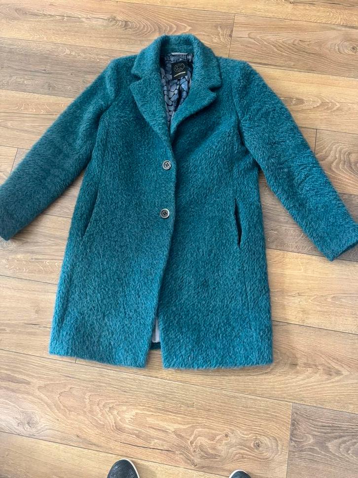 Creenstone designer wollen damesjas mantel twv € 325, Kleding | Dames, Jassen | Winter, Zo goed als nieuw, Maat 38/40 (M), Groen
