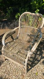 2 rotan / bamboe armleuning stoelen, Tuin en Terras, Tuinstoelen, Ophalen, Gebruikt, Rotan