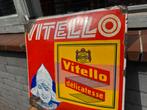 VITELLO oud emaille reclamebord, Ophalen of Verzenden