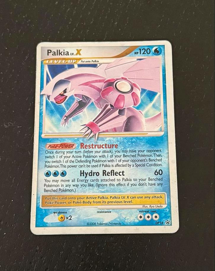 Palkia LV.X #DP18 Promo Pokemon Kaart, Hobby en Vrije tijd, Verzamelkaartspellen | Pokémon, Gebruikt, Losse kaart, Foil, Ophalen of Verzenden