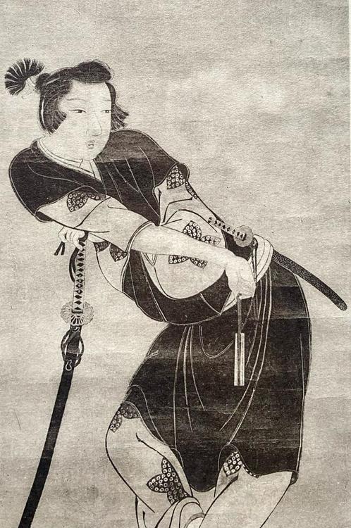 Samurai Japanse prent, Antiek en Kunst, Kunst | Niet-Westerse kunst, Ophalen of Verzenden