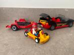 4442 Playmobil - Raceauto met go-kart, Ophalen of Verzenden, Gebruikt, Complete set