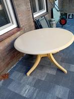 Tuintafel Hartmann rond 1,20m hoogte 70cm, Ophalen, Gebruikt, Rond, Kunststof