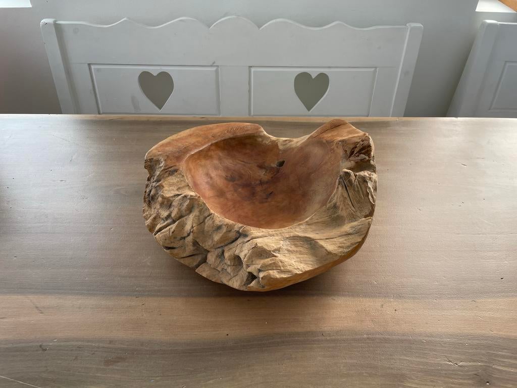 Grote drijf houten  schaal 40 cm, Ophalen of Verzenden