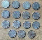 serie 10 cent Wilhelmina Opgestoken haar, Postzegels en Munten, Munten | Nederland, Ophalen, Setje, Zilver, 10 cent