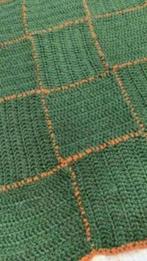 GR24 Vintage gehaakt patchwork kleed foulard groen 207/126, Ophalen of Verzenden