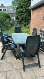 Jardin tuinset (tafel + 6 stoelen met kussens), Ophalen, Kunststof, Gebruikt, 6 zitplaatsen