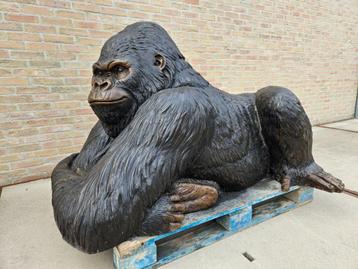 BRONZEN UITZONDERLIJK MOOIE GORILLA MOET JE GEZIEN HEBBEN!!! beschikbaar voor biedingen