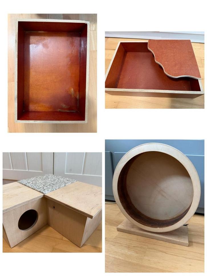 Zandbak, hamsterwiel en meer, Dieren en Toebehoren, Knaagdieren en Konijnen | Toebehoren, Zo goed als nieuw, Ophalen