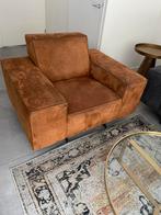 Montel fauteuil cognac kleur velvet stof, Stof, Ophalen of Verzenden, 100 tot 125 cm