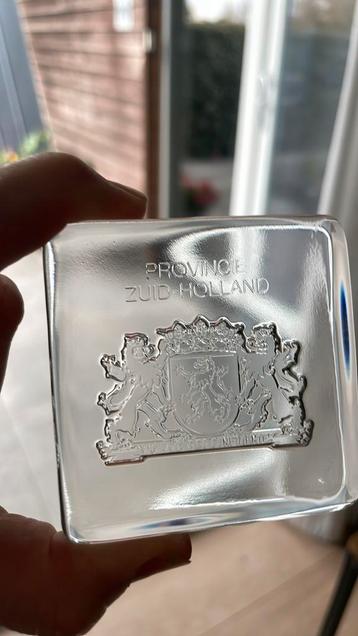 Royal Leerdam Glas Presse-papier Zuid-Holland beschikbaar voor biedingen