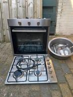 Te koop electrische oven, gaskookplaat en spoelbak, kraan., Ophalen, Gebruikt, Minder dan 85 cm, 4 kookzones
