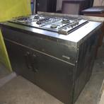 rvs atag kast met 5 pits kookplaat met wokbrander, Ophalen, Gebruikt