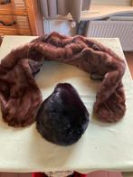 Vintage Bontmuts en Sjaal - Zeer Goede Staat, Kleding | Dames, Gelegenheidskleding, Overige typen, Bruin, Ophalen of Verzenden