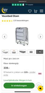 Nieuw vouwbed Olsen 90x200 cm – met matras (nieuw in doos), Huis en Inrichting, Ophalen, Verstelbaar, 90 cm, Eenpersoons