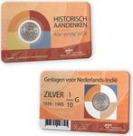 1/10 Gulden Nederlands-Indië 1939-1945 coincard WOII, Setje, Zilver, Overige landen, Overige waardes