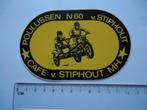 sticker Zijspan motorcross Poulussen vintage v Stiphout N60, Verzamelen, Stickers, Verzenden