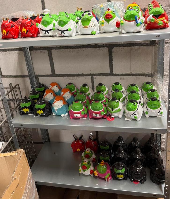 Pomme pidou Kikker Spaarpot Nieuw, Verzamelen, Spaarpotten, Nieuw, Dier, Steen, Aardewerk of Keramiek, Ophalen of Verzenden