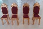 4 luxe miniatuurstoeltjes 1:24 (nieuw), Ophalen of Verzenden, Nieuw, Poppenhuis
