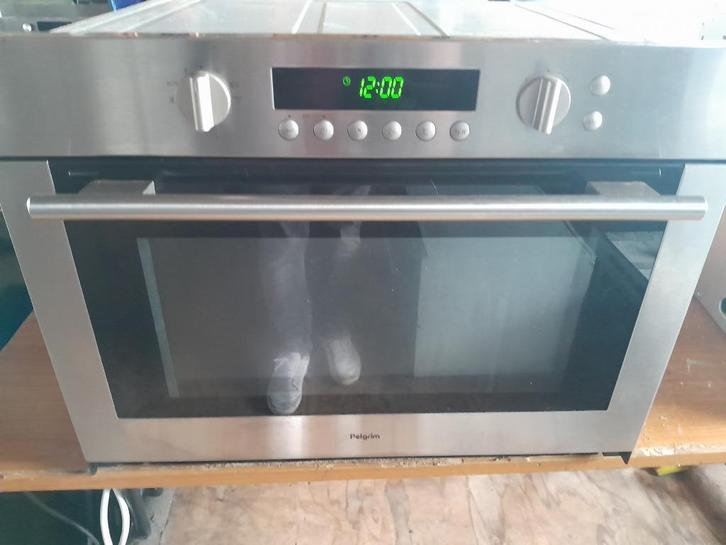NETTE PELGRIM MAG694RVS COMBI OVEN/MAGNETRON TE KOOP, Witgoed en Apparatuur, Magnetrons, Gebruikt, Inbouw, Combimagnetron, 60 cm of meer