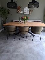 3 groene eetkamerstoelen Eden Karwei, Ophalen, Zo goed als nieuw, Overige kleuren, Stof