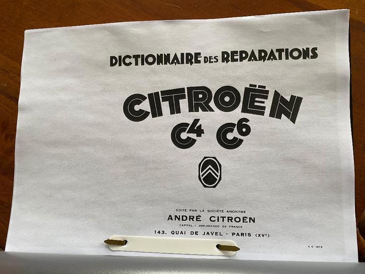Citroen ac4 herstel handboek 1929 tot 1933, Motoren, Handleidingen en Instructieboekjes, Overige merken, Ophalen of Verzenden