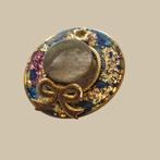 Vintage broche zonnehoed, Ophalen of Verzenden, Overige materialen, Broche