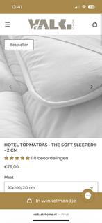 2 x hotel Soft Sleeper topmatras van der Valk 90/200, Eenpersoons, Wit, Dekbedovertrek, Ophalen of Verzenden