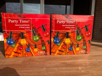 2x Party Time lichtsnoer prikverlichting beschikbaar voor biedingen