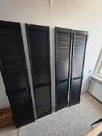 Louvredeurtjes zwart geverfd 194.5x38 cm, Huis en Inrichting, Ophalen, Gebruikt
