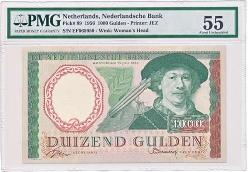 Nederland 1000 gulden 1956 Rembrandt PMG55, Postzegels en Munten, Bankbiljetten | Nederland, Los biljet, 1000 gulden, Ophalen of Verzenden