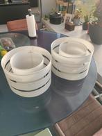 Twee witte lampenkappen, Wit, Rond, Ophalen of Verzenden, Zo goed als nieuw