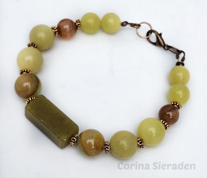 Armband van natuursteen, Sieraden, Tassen en Uiterlijk, Edelstenen, Nieuw, Ophalen of Verzenden