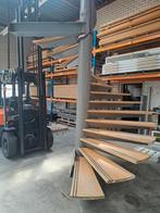 spiltrap hardhoutentredes, draaitrap, wenteltrap, trap., Doe-het-zelf en Verbouw, Ladders en Trappen, Ophalen, Gebruikt, Trap