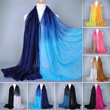Lange sjaal hijab hoofddoek blauwe gele zwarte roze dames beschikbaar voor biedingen