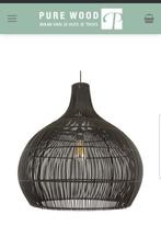 Rotan zwarte hanglamp 60 cm diameter, Huis en Inrichting, Lampen | Hanglampen, Zo goed als nieuw, Ophalen