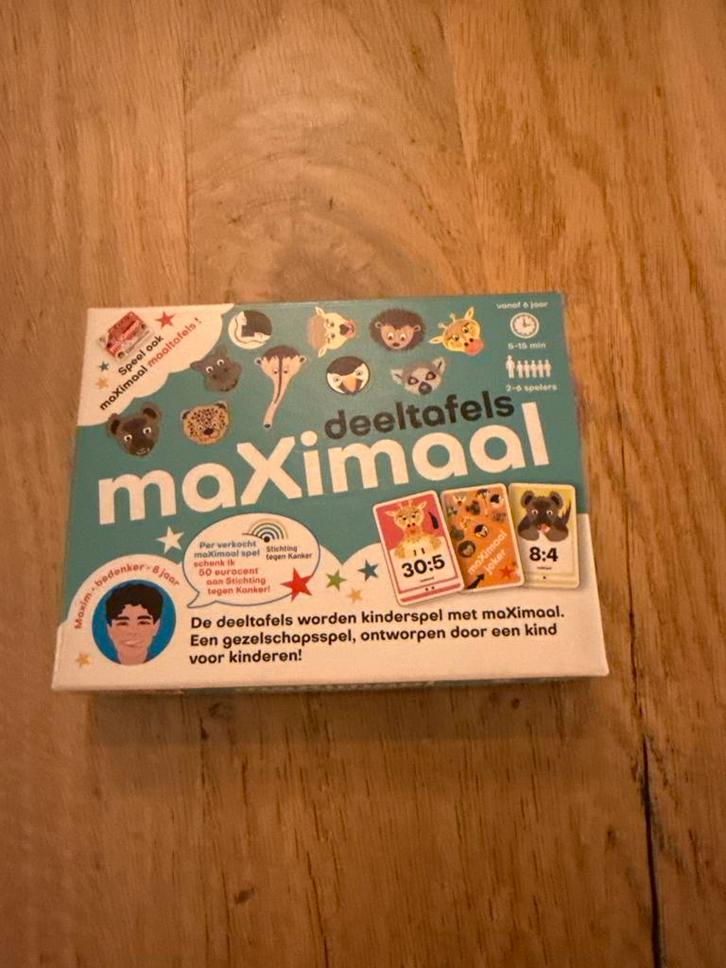 Maximaal Deeltafels - Leuk en Leerzaam!, Hobby en Vrije tijd, Gezelschapsspellen | Overige, Zo goed als nieuw, Een of twee spelers