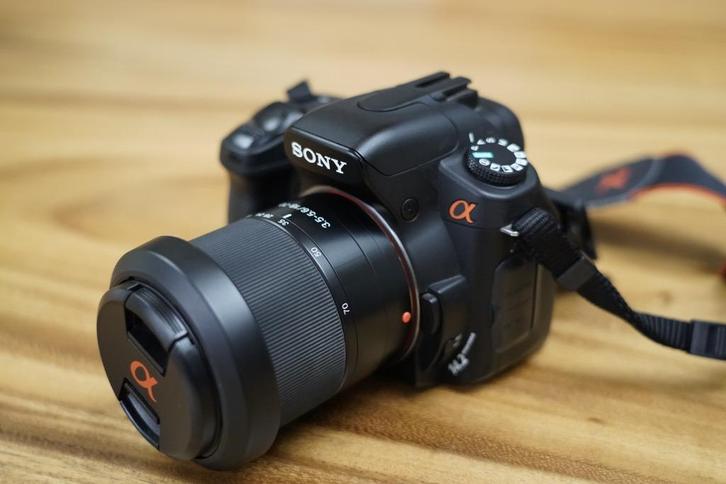 Sony a350 DSLR 14,2MP incl. Sony 18-70mm f/3.5 kit lens, Audio, Tv en Foto, Fotocamera's Digitaal, Gebruikt, Spiegelreflex, Sony