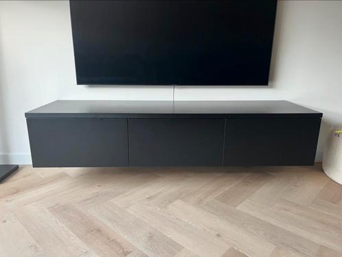 Zwevend tv meubel mat zwart 180cm Zen Lifestyle, Huis en Inrichting, Kasten | Televisiemeubels, Gebruikt, Minder dan 100 cm, 150 tot 200 cm