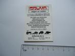 sticker oud GRUVA Wielen landbouw machine traktor roermond, Verzenden, Zo goed als nieuw, Bedrijf of Vereniging