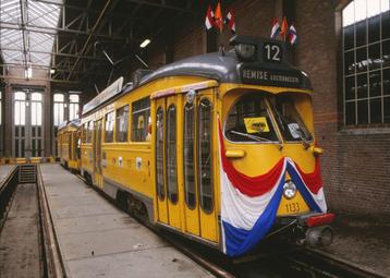 h112: dia van HTM PCC 1133, remise Parallelweg, '80s beschikbaar voor biedingen