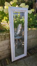 Brocante witte spiegel 121,5 x 48 cm, Ophalen, Minder dan 50 cm, 100 tot 150 cm, Zo goed als nieuw