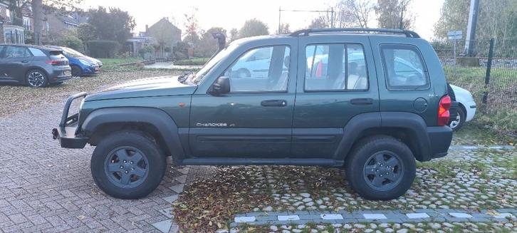 Jeep Cherokee 3.7 V6 AUT 2001 Groen, Auto's, Jeep, Particulier, Cherokee, 4x4, Alarm, Android Auto, Bluetooth, Centrale vergrendeling